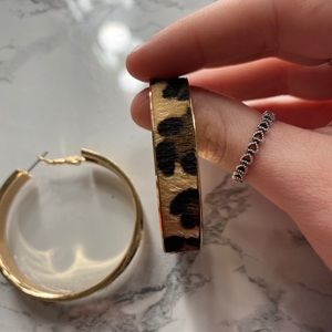 Cheetah Fur Hoops